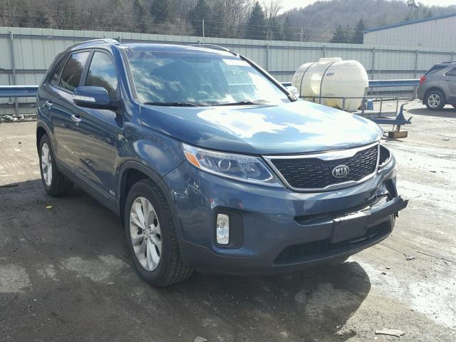 5XYKUDA74EG549251 - 2014 KIA SORENTO EX BLUE photo 1