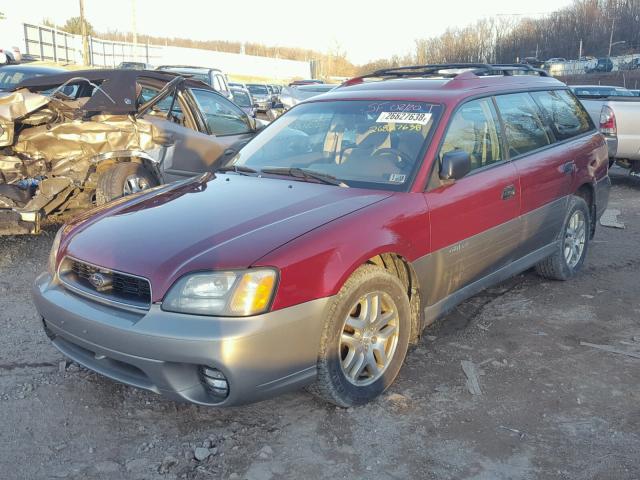 4S3BH675247607973 - 2004 SUBARU LEGACY OUT MAROON photo 2