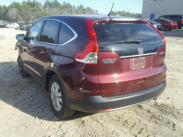 5J6RM4H50EL052764 - 2014 HONDA CR-V EX RED photo 3