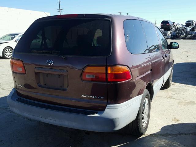 4T3ZF19C9XU141857 - 1999 TOYOTA SIENNA CE MAROON photo 4