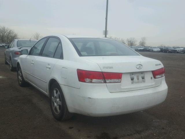 5NPET46C66H107488 - 2006 HYUNDAI SONATA GL WHITE photo 3