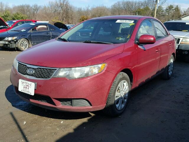 KNAFU4A24C5504674 - 2012 KIA FORTE EX RED photo 2