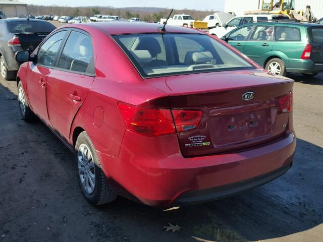 KNAFU4A24C5504674 - 2012 KIA FORTE EX RED photo 3