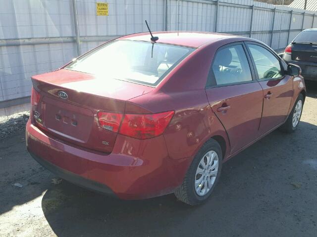 KNAFU4A24C5504674 - 2012 KIA FORTE EX RED photo 4