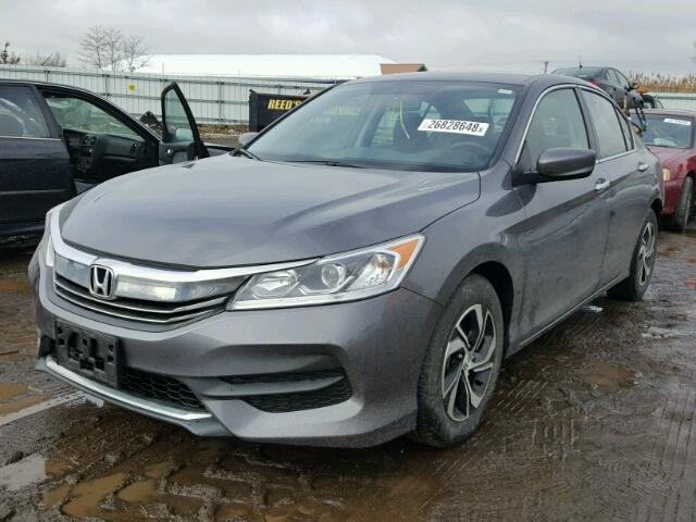 1HGCR2F31GA095934 - 2016 HONDA ACCORD LX GRAY photo 2