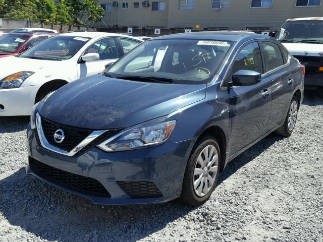 3N1AB7AP4HY272090 - 2017 NISSAN SENTRA S BLUE photo 2