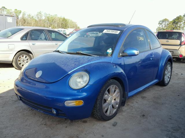 3VWCD21C43M431672 - 2003 VOLKSWAGEN NEW BEETLE BLUE photo 2