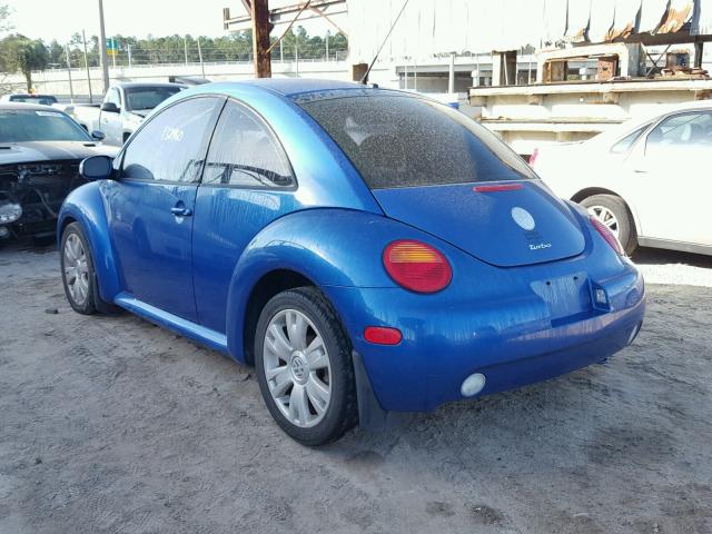 3VWCD21C43M431672 - 2003 VOLKSWAGEN NEW BEETLE BLUE photo 3