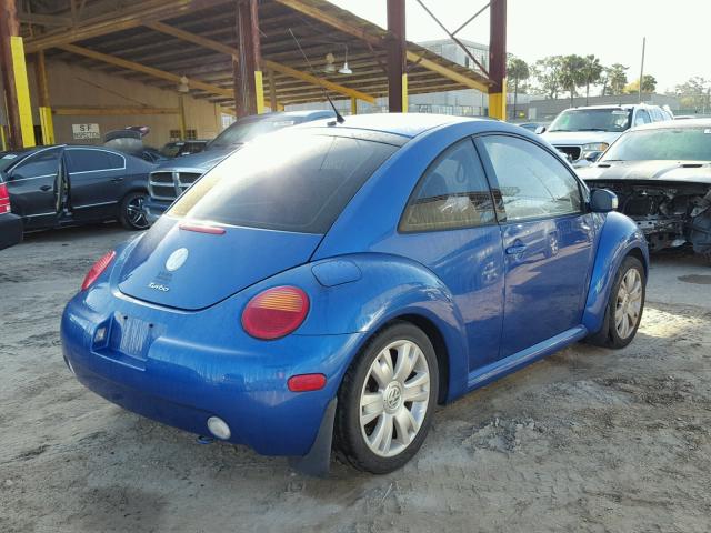 3VWCD21C43M431672 - 2003 VOLKSWAGEN NEW BEETLE BLUE photo 4