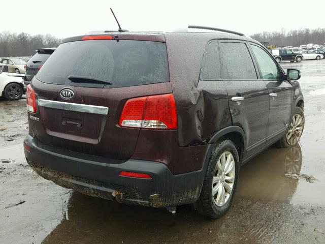 5XYKTDA22BG069065 - 2011 KIA SORENTO BA PURPLE photo 4