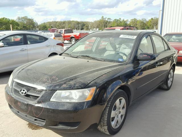 5NPET46C66H067817 - 2006 HYUNDAI SONATA GL BLACK photo 2