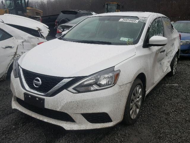 3N1AB7AP9HY354221 - 2017 NISSAN SENTRA S WHITE photo 2