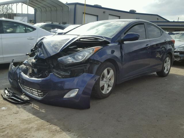 5NPDH4AE1DH288616 - 2013 HYUNDAI ELANTRA GL BLUE photo 2