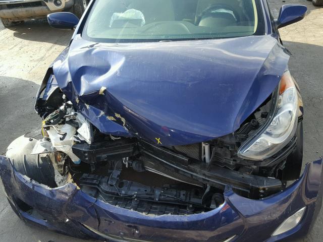 5NPDH4AE1DH288616 - 2013 HYUNDAI ELANTRA GL BLUE photo 7