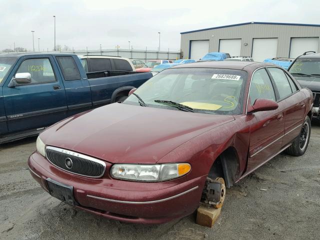 2G4WS52J011293326 - 2001 BUICK CENTURY CU MAROON photo 2