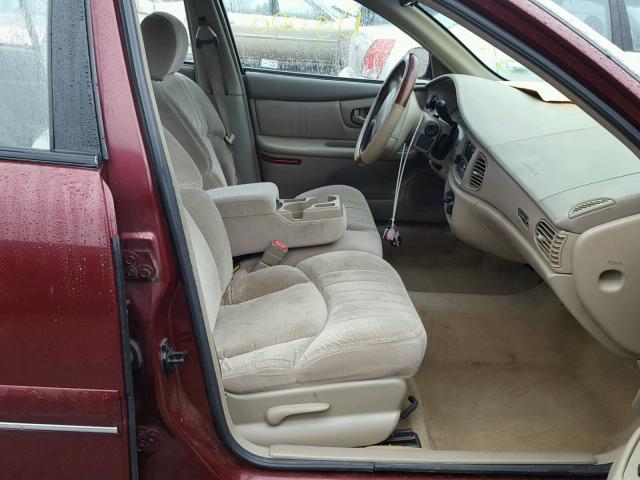 2G4WS52J011293326 - 2001 BUICK CENTURY CU MAROON photo 5