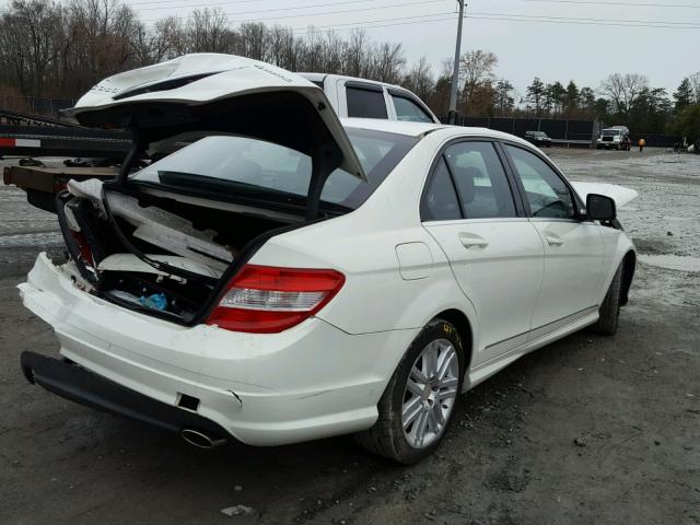 WDDGF81X78F149592 - 2008 MERCEDES-BENZ C 300 4MAT WHITE photo 4