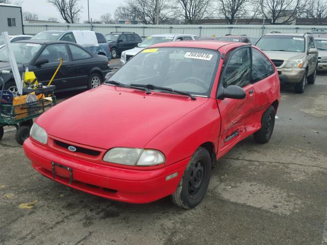 KNJLT05H3S6126417 - 1995 FORD ASPIRE RED photo 2