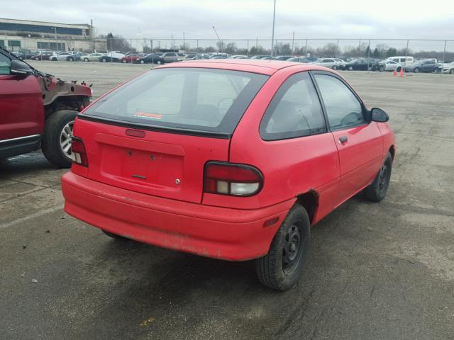 KNJLT05H3S6126417 - 1995 FORD ASPIRE RED photo 4