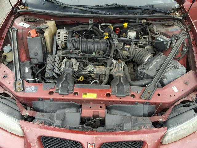 1G2WP12K11F267760 - 2001 PONTIAC GRAND PRIX Tünd qırmızı foto 7