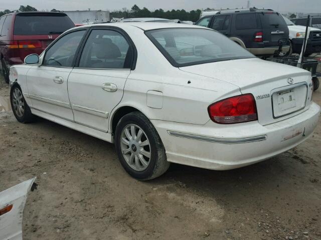 KMHWF35H85A152842 - 2005 HYUNDAI SONATA GLS WHITE photo 3