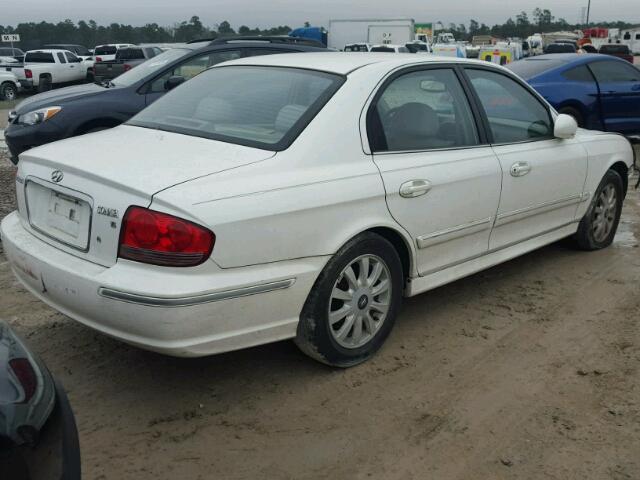 KMHWF35H85A152842 - 2005 HYUNDAI SONATA GLS WHITE photo 4