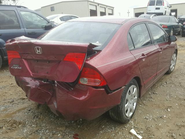 1HGFA16506L045352 - 2006 HONDA CIVIC LX MAROON photo 4