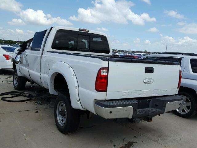 1FT7W2BT2BEB37964 - 2011 FORD F250 SUPER WHITE photo 3