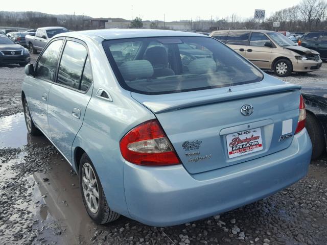 JT2BK12U120046778 - 2002 TOYOTA PRIUS BLUE photo 3