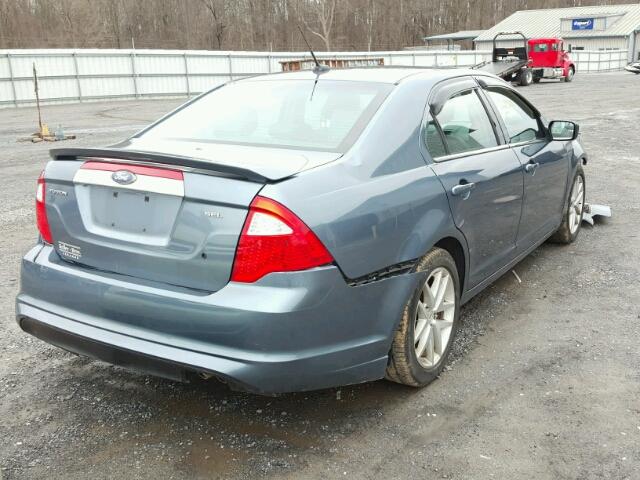 3FAHP0JA4BR170716 - 2011 FORD FUSION SEL BLUE photo 4