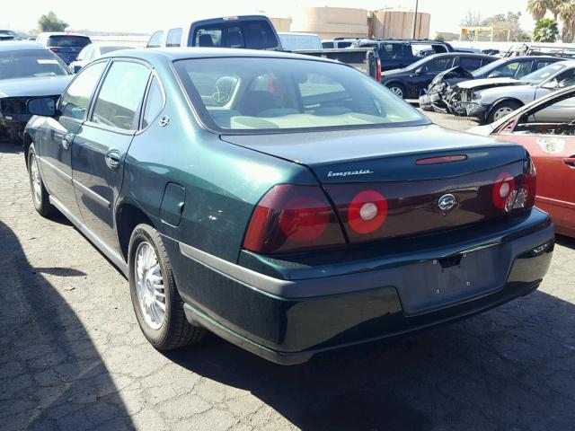 2G1WF55E129327714 - 2002 CHEVROLET IMPALA GREEN photo 3