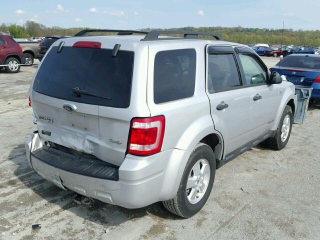 1FMCU93128KD75457 - 2008 FORD ESCAPE XLT SILVER photo 4