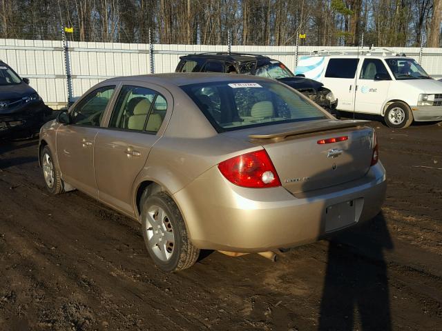 1G1AK55F577102767 - 2007 CHEVROLET COBALT LS GOLD photo 3