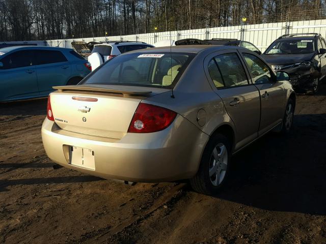 1G1AK55F577102767 - 2007 CHEVROLET COBALT LS GOLD photo 4