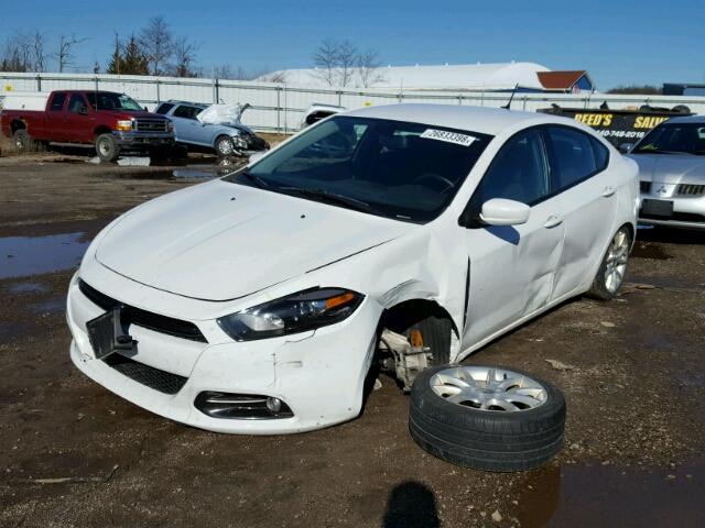 1C3CDFBA0DD322019 - 2013 DODGE DART SXT WHITE photo 2