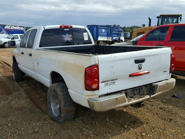 3D7KS28A58G214281 - 2008 DODGE RAM 2500 S WHITE photo 3