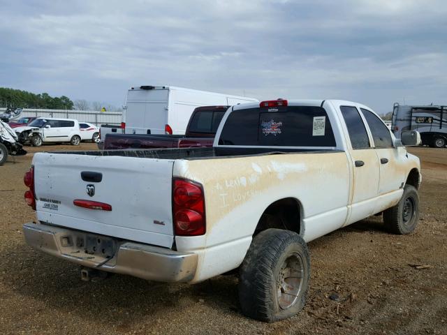 3D7KS28A58G214281 - 2008 DODGE RAM 2500 S WHITE photo 4