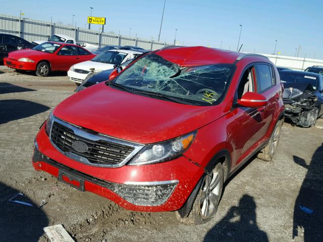 KNDPB3A27D7371213 - 2013 KIA SPORTAGE B RED photo 2