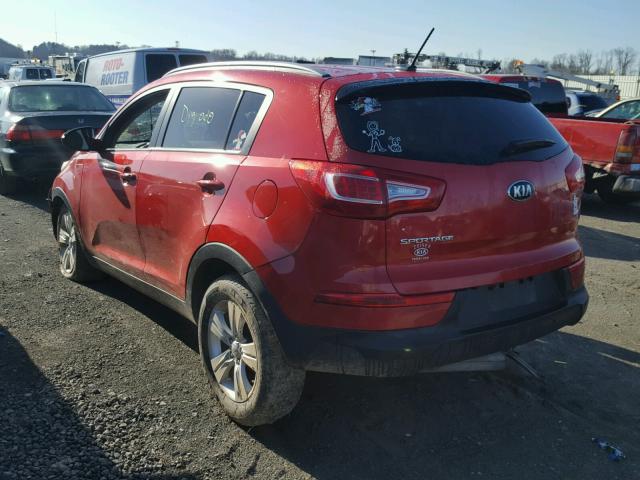 KNDPB3A27D7371213 - 2013 KIA SPORTAGE B RED photo 3