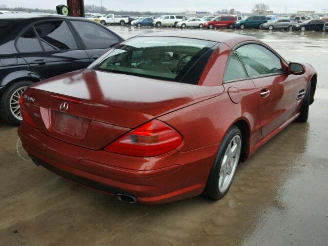 WDBSK75F63F053410 - 2003 MERCEDES-BENZ SL 500R RED photo 4