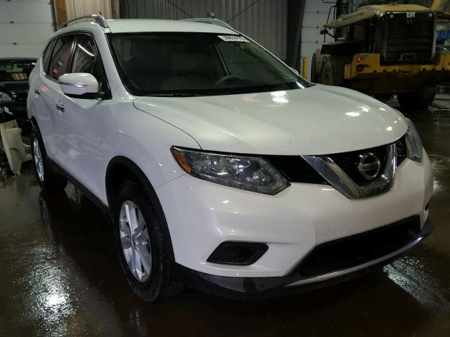 5N1AT2MV9EC811018 - 2014 NISSAN ROGUE S WHITE photo 1