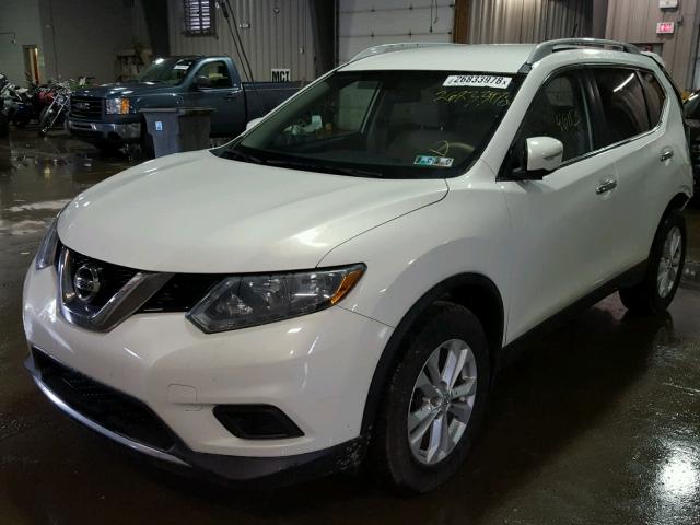 5N1AT2MV9EC811018 - 2014 NISSAN ROGUE S WHITE photo 2