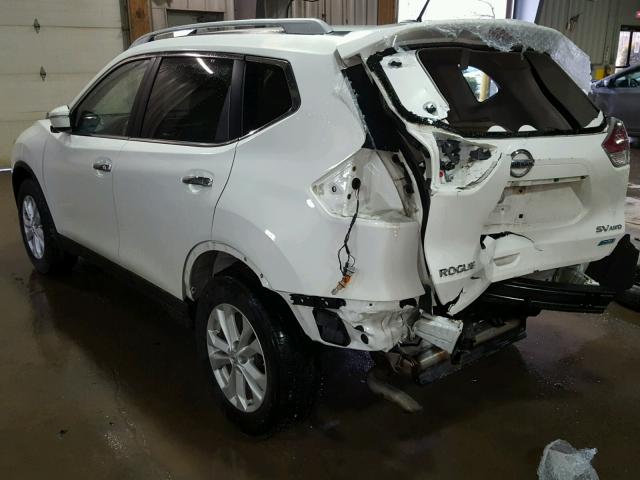 5N1AT2MV9EC811018 - 2014 NISSAN ROGUE S WHITE photo 3