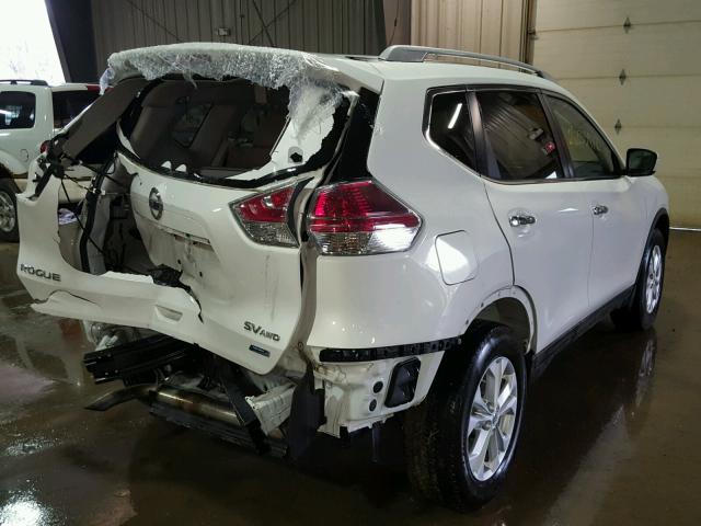 5N1AT2MV9EC811018 - 2014 NISSAN ROGUE S WHITE photo 4