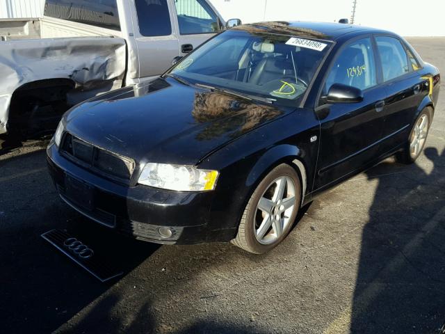 WAUJC68E24A157234 - 2004 AUDI A4 1.8T BLACK photo 2