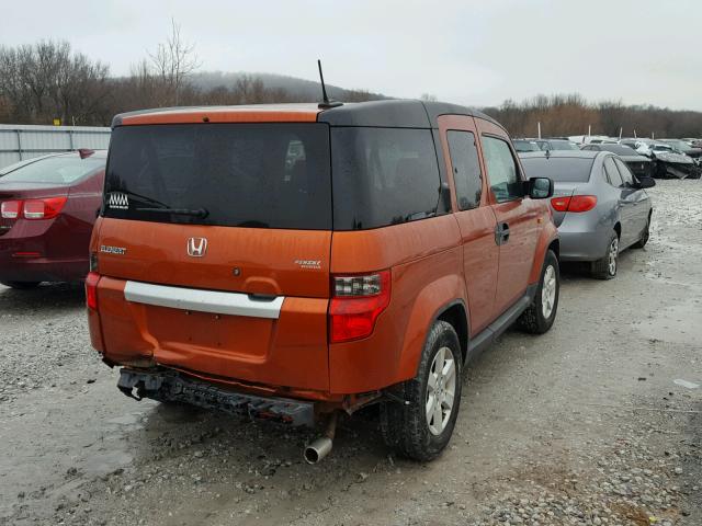 5J6YH1H76BL002723 - 2011 HONDA ELEMENT EX ORANGE photo 4