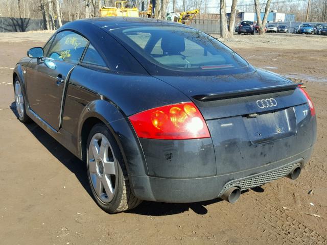 TRUWC28N421031400 - 2002 AUDI TT QUATTRO BLACK photo 3