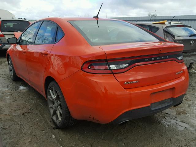 1C3CDFBB0FD243610 - 2015 DODGE DART SXT ORANGE photo 3