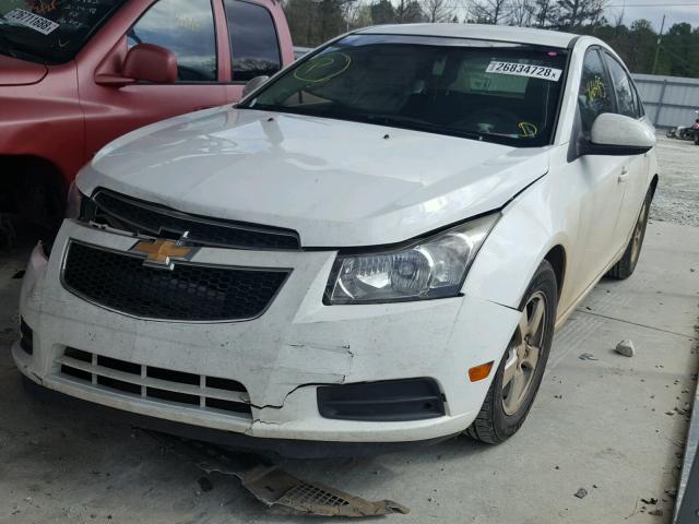 1G1PE5SC2C7294882 - 2012 CHEVROLET CRUZE LT WHITE photo 2