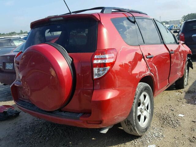 2T3ZF4DV6AW034900 - 2010 TOYOTA RAV4 RED photo 4